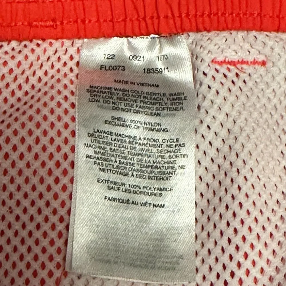 Columbia PFG Shorts Mens L Red Orange Nylon Drawstring Swim Outdoor‎ Hike